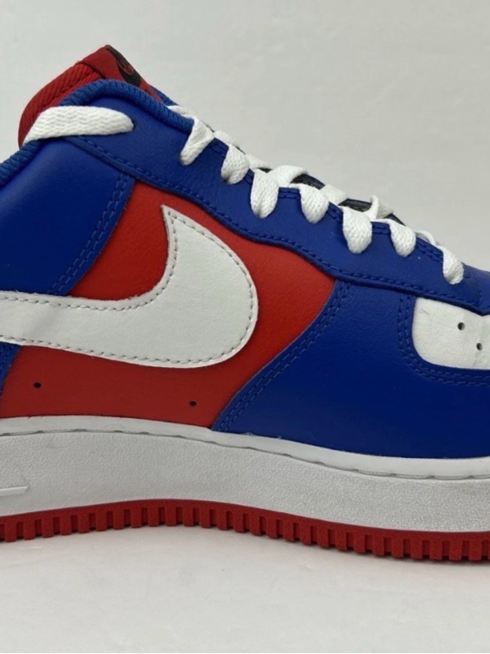 NIKE Air Force 1 Low Men’s 12 Women’s 13.5 Custom CT 7875-994 Red/White/ Blue - Picture 4 of 7